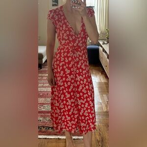 Reformation dress, size 6, red, floral